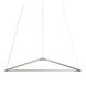 Z-Bar LED 22.88 inch Silver Pendant Ceiling Light, Triangle